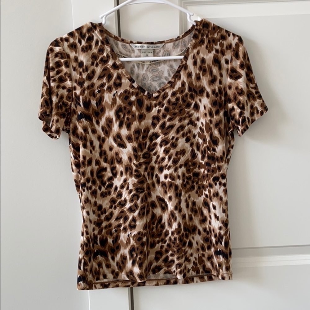 Peter Nygard- Leopard print top